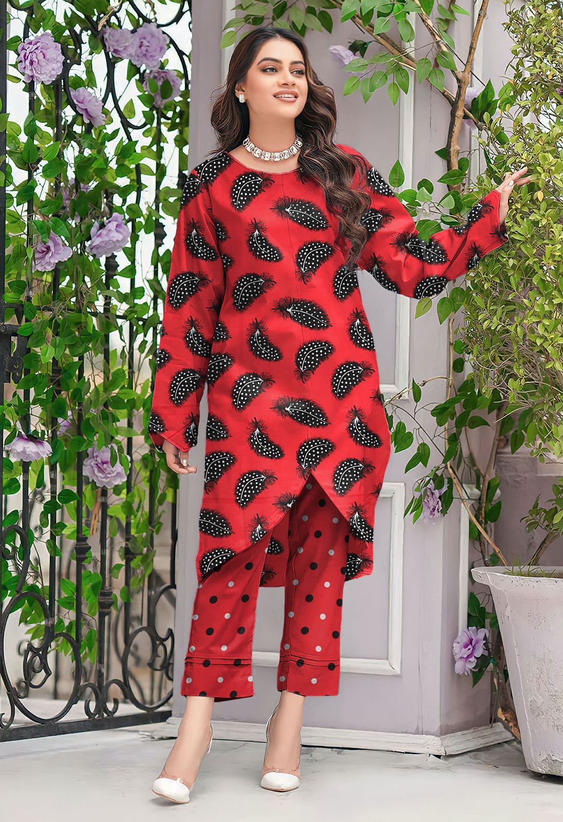 2 Pcs Unstitched Digital Print Suit J-020