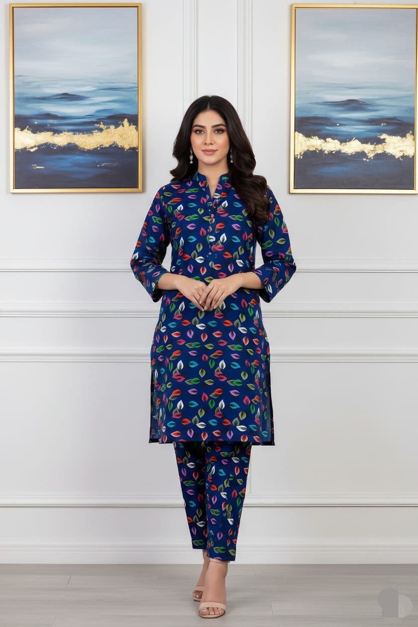 2 Pcs Unstitched Digital Print Suit J-060
