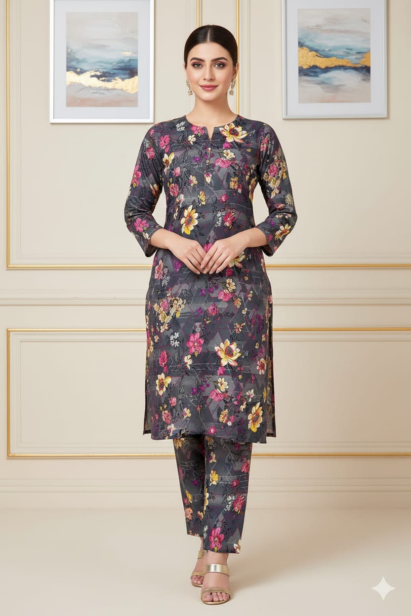 2 Pcs Unstitched Digital Print Suit J-0604