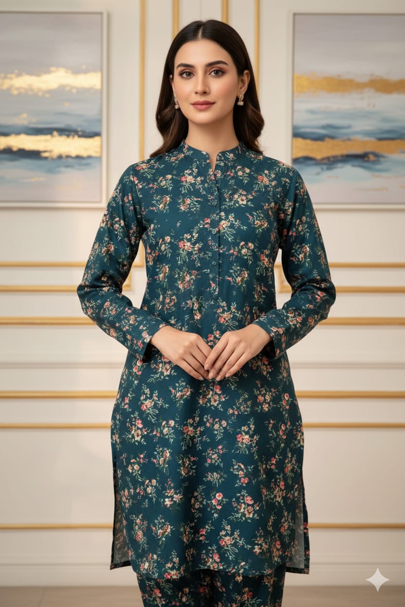 2 Pcs Unstitched Digital Print Suit J-0595