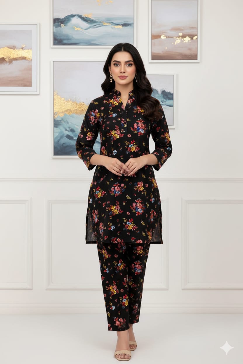 2 Pcs Unstitched Digital Print Suit J-0582