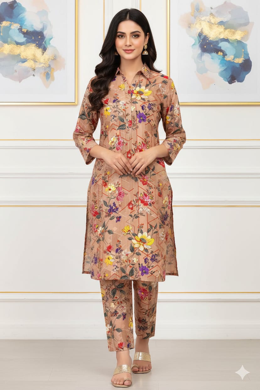 2 Pcs Unstitched Digital Print Suit J-0561