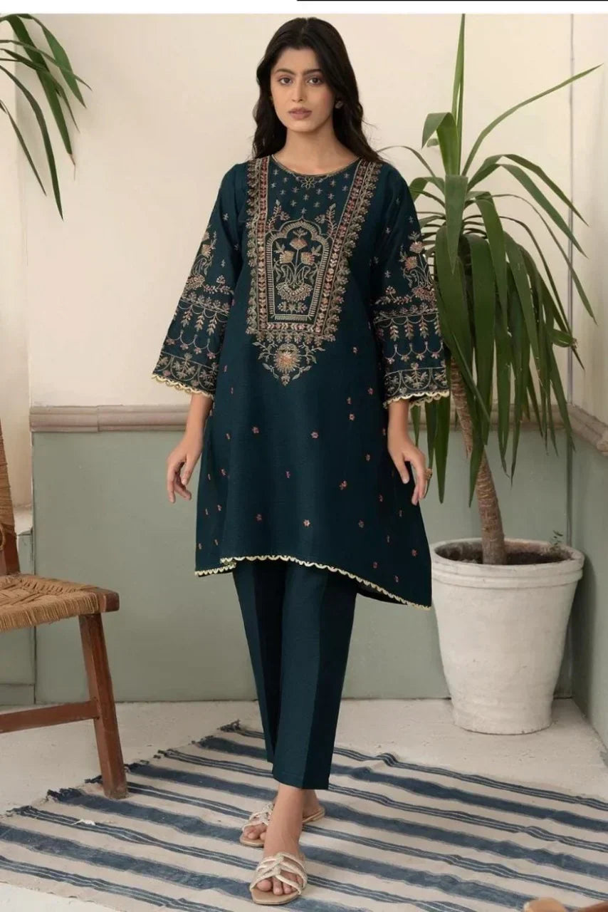 2pc Embroidery lawn  SE 618