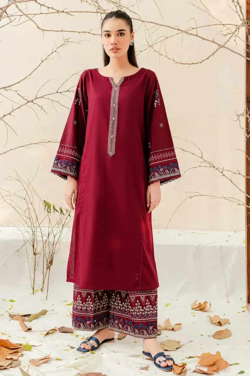 2pc Embroidery lawn  SE 621