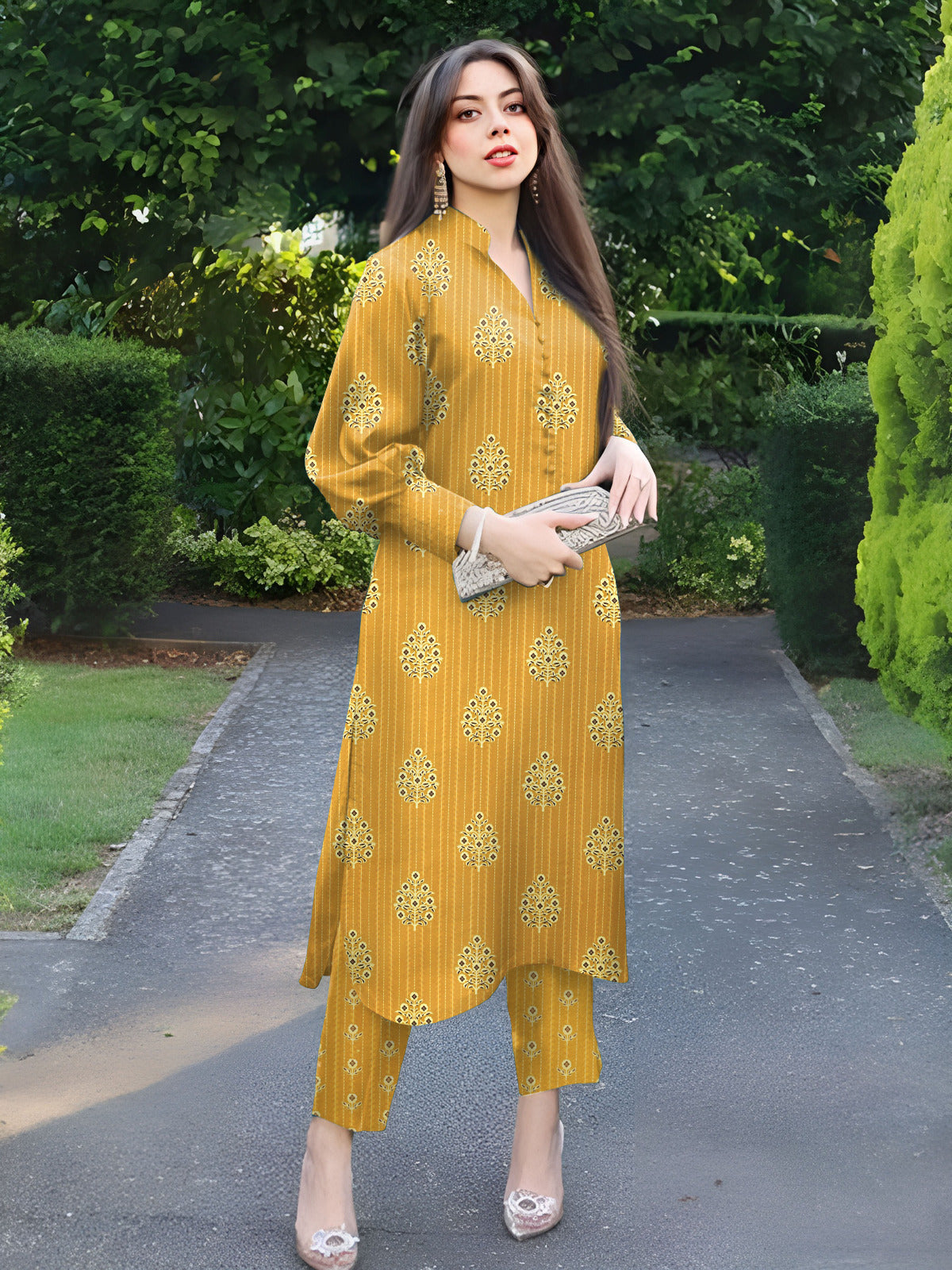 2 Pcs Unstitched Digital Print Suit J-004