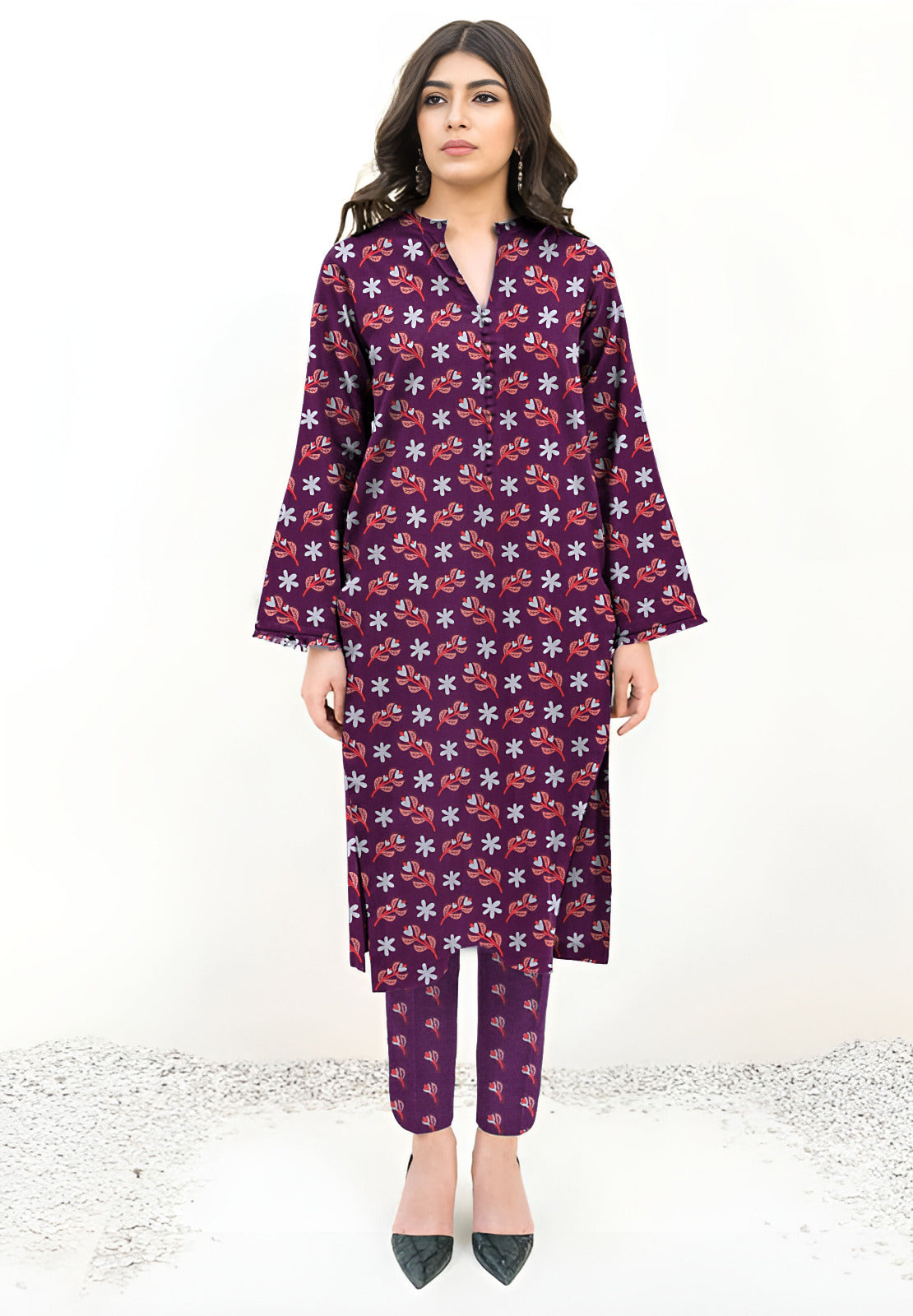 2 Pcs Unstitched Digital Print Suit J-022