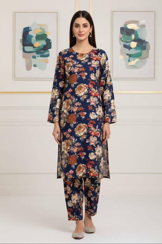 2 Pcs Unstitched Digital Print Suit J-054