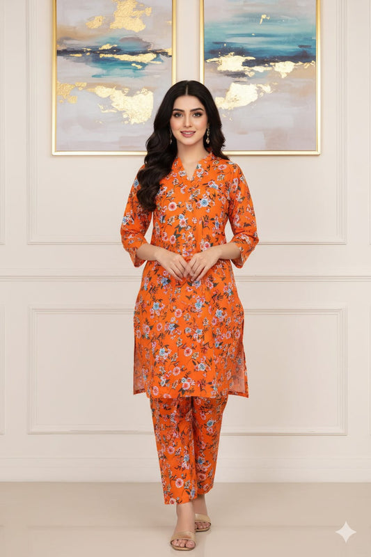 2 Pcs Unstitched Digital Print Suit J-058