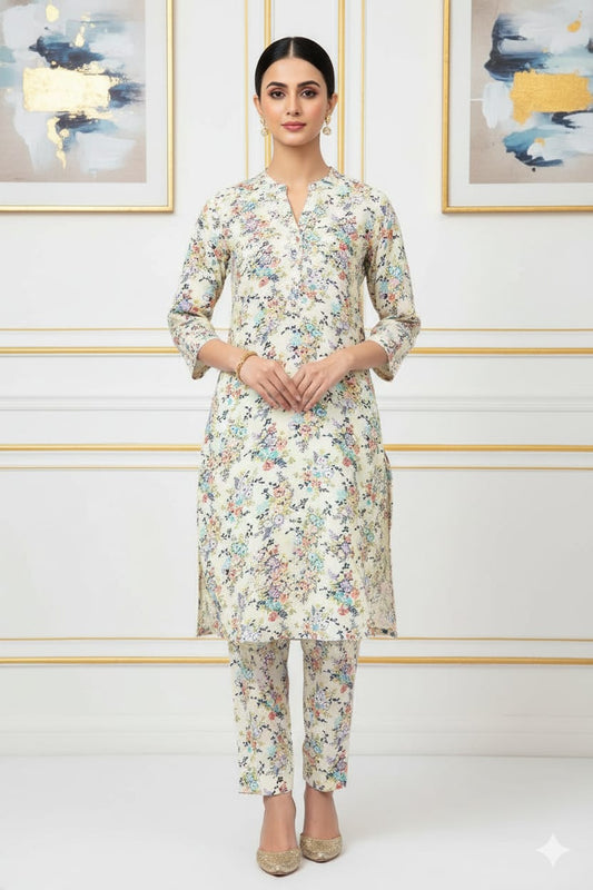 2 Pcs Unstitched Digital Print Suit J-0619