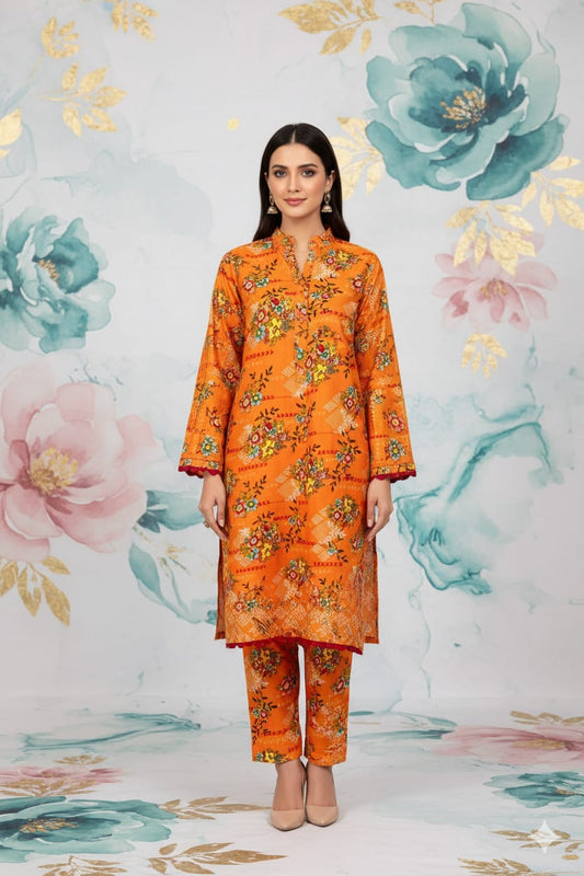 2 Pcs Unstitched Digital Print Suit J-0616