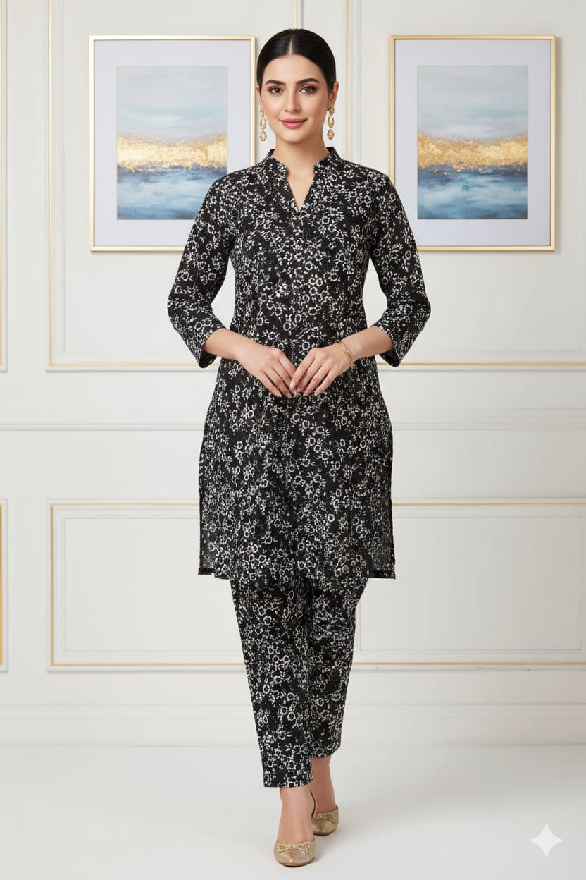 2 Pcs Unstitched Digital Print Suit J-0602